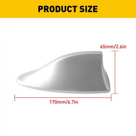Sliver Shark Fin Antenna Cover Antenna Radio FM/AM Signal Booster Aerial Replace