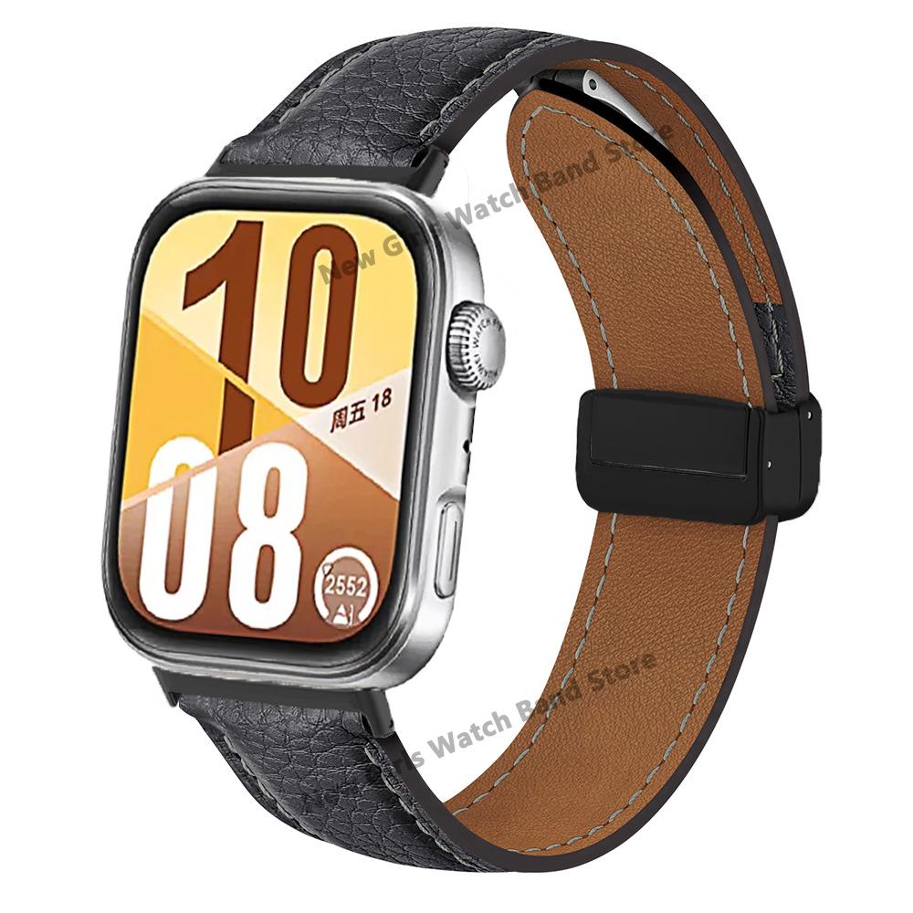 Skórzany Pasek do Huawe Watch Fit 4 Pro Bransoleta Correa Magnetyczne Zapięcie Opaska na Nadgarstek do Huawe Fit4 Fit3 Akcesoria Wymienny Pasek