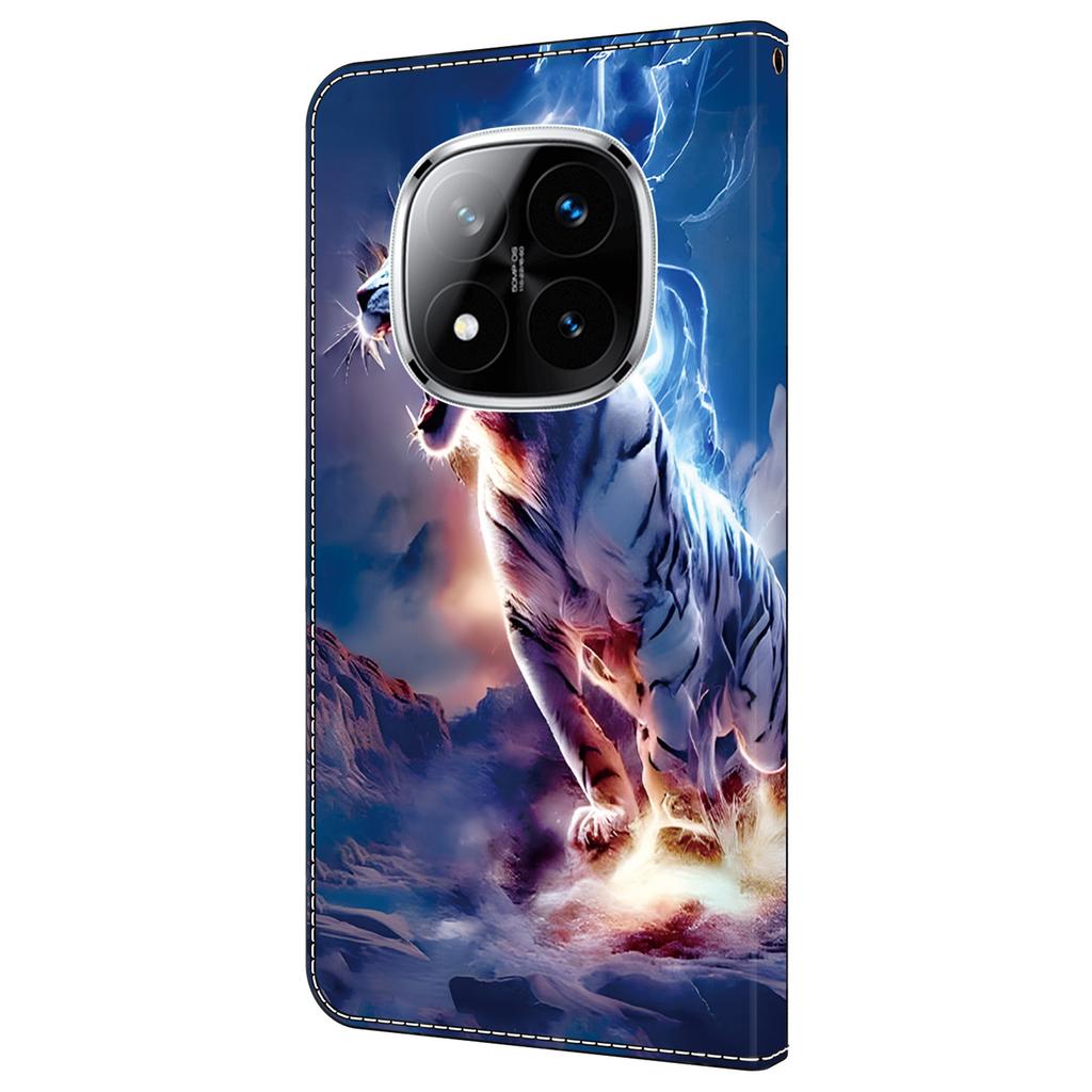 Pro Xiaomi Redmi Note 14 Pro 5G/Poco X7 5G Kožené pouzdro Vzorový potisk Peněženka Stojánek Ochrana proti pádu Kryt na telefon