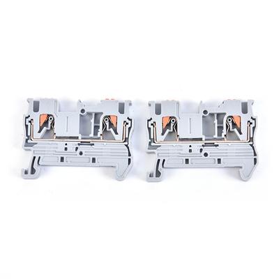 10 τμχ Din Rail Terminal Blocks Pt-2.5 Push In Spring Screwless