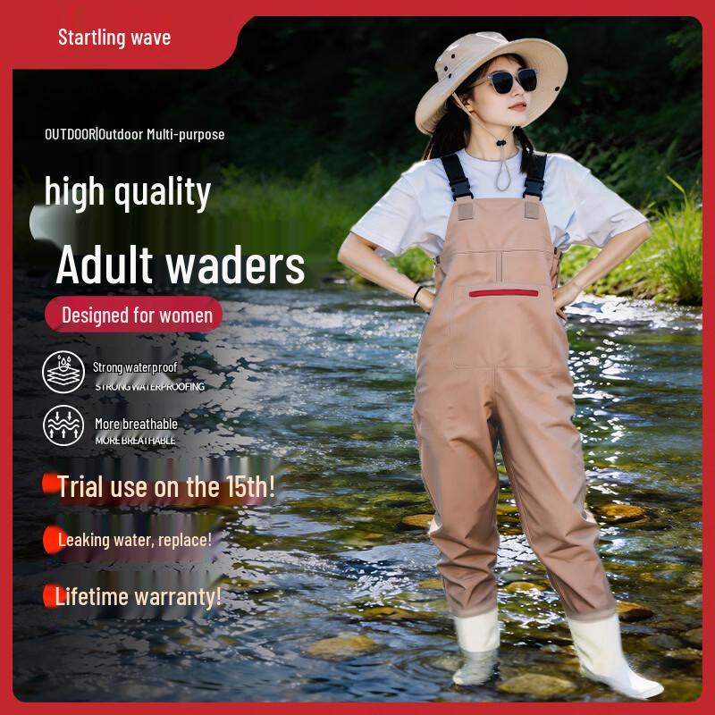 Jinglang Women s Waterproof Wading Pants with Boots 37
