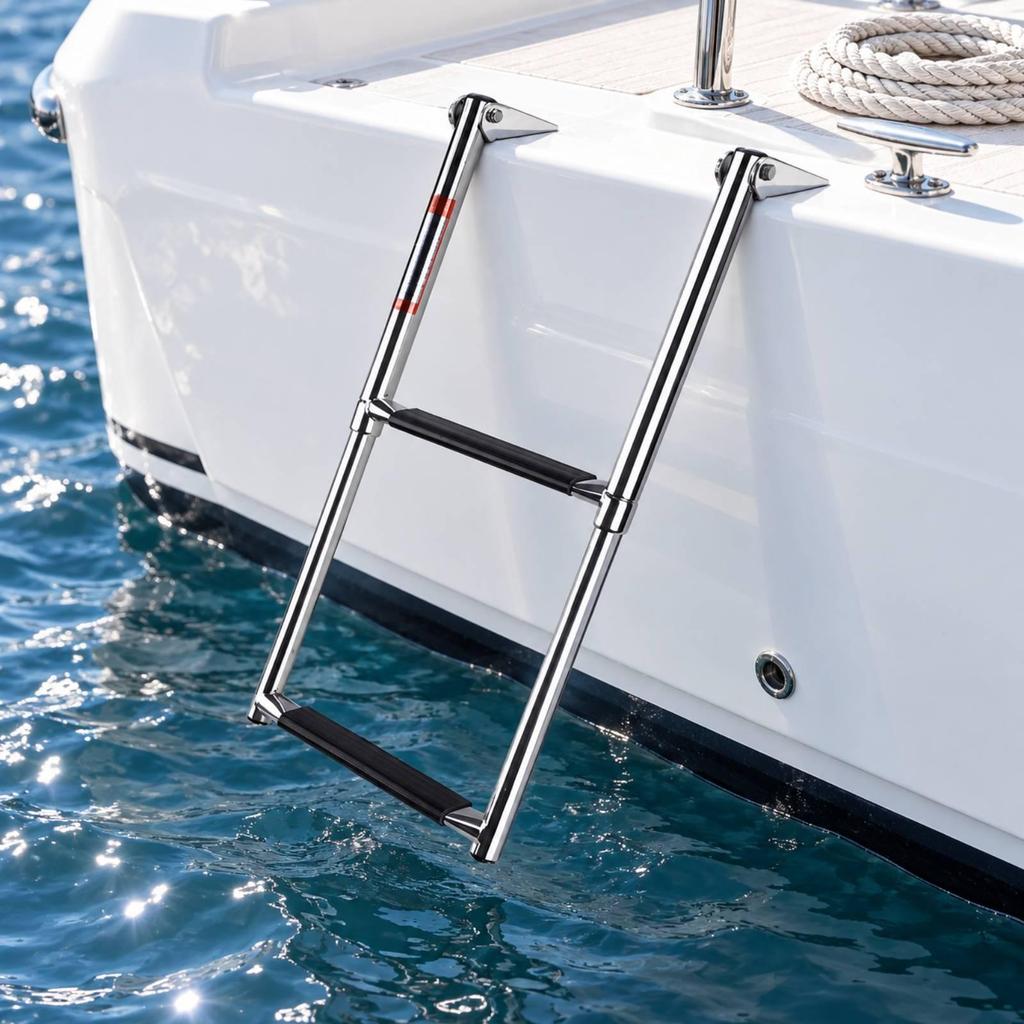 Marine Boarding Ladder Resistant TwoRung Compact for Boat Entry