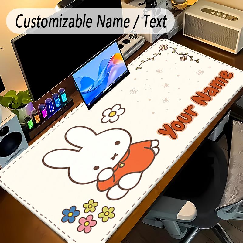 Large Mouse PadMiffy Custom Name Text Personalized Desk Mat Non Slip Gaming Pad