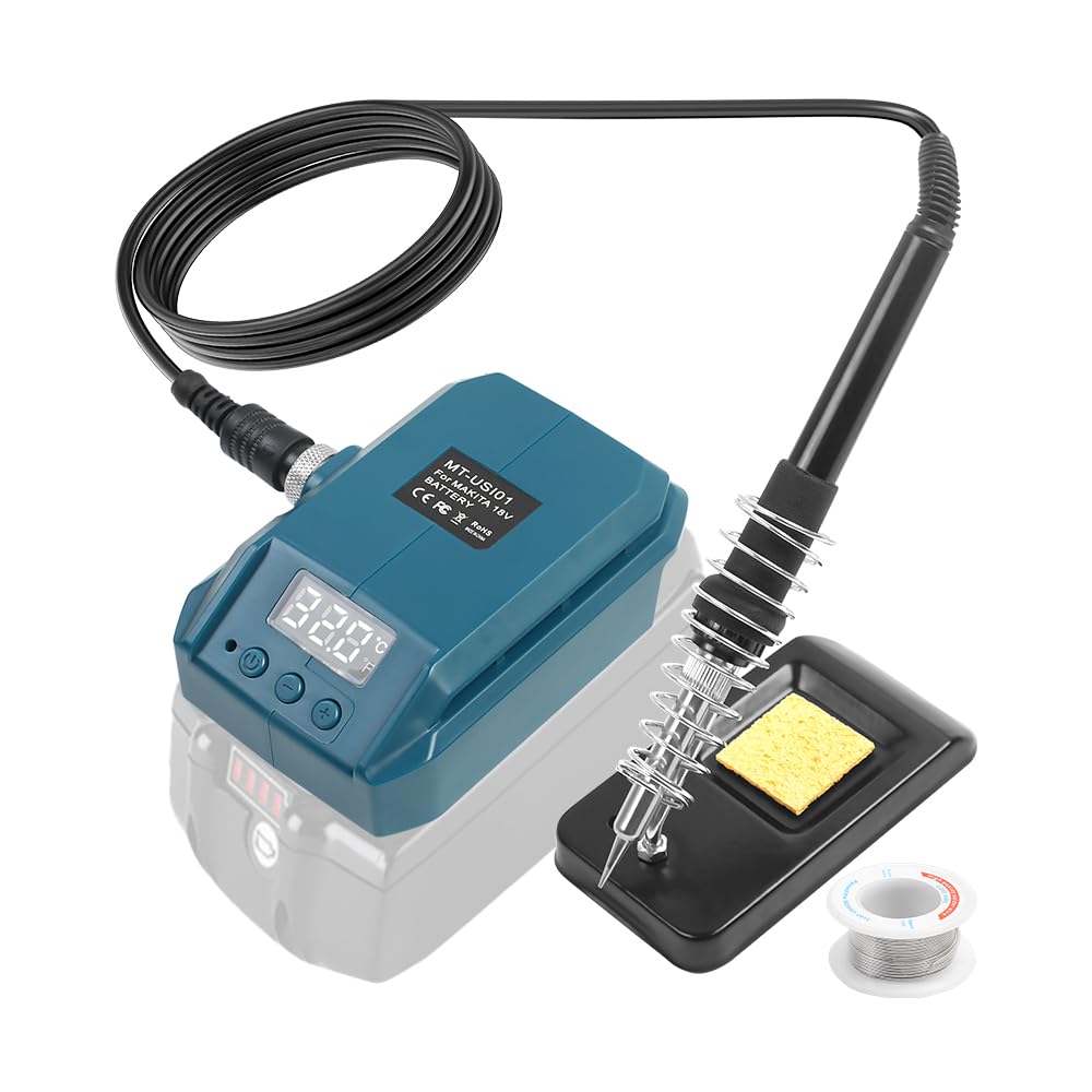 

Upgraded Cordless Soldering Iron Compatible with Makita Cordless Soldering Digital Rapid for Home Appliance Circuit and More Set, 18-21V Irons,