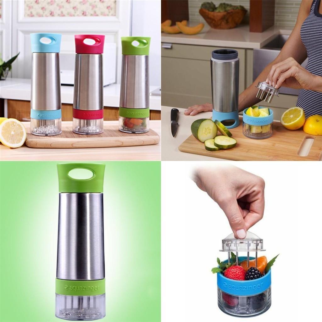 Aqua Zinger Flavor Infuser Flavored Water Bottle With Stainless Steel Design For Healthy Hydration