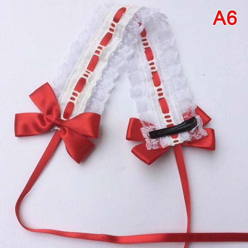 Lolita Tiara Headband Lolita Lace Bow Knot Ribbon Maid Diy Headband