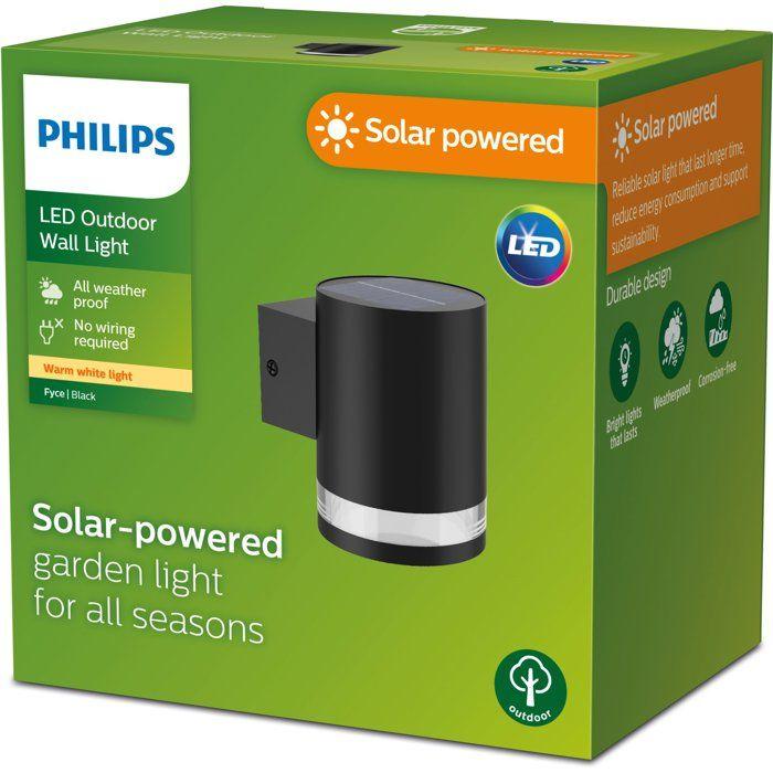 Applique murale - PHILIPS - Fyce - a énergie solaire - Noir