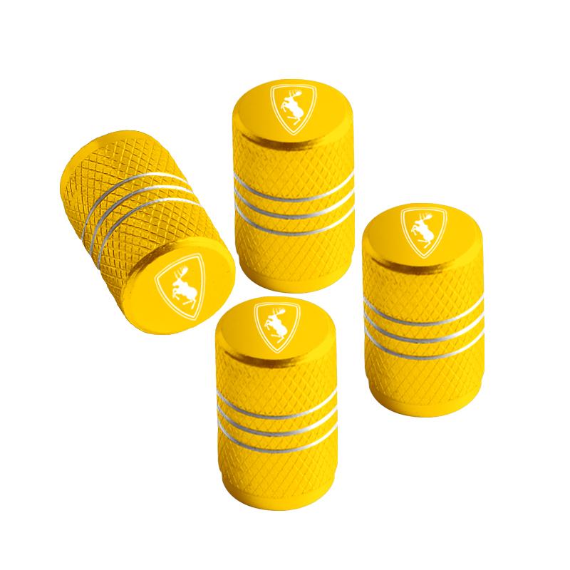 4pcs For Volvo Elk Prancing Moose Logo Ocean V40 V60 XC40 XC90 XC60 S40 Aluminum Car Wheel Tire Valve Cap Covers Tyre Rim Stem