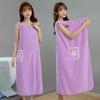 Coral Fleece Bath Skirt Summer Wearable Bath Towel Women'S Thickened Soft Absorbent Quick Drying Home Pajamas Bath Bathrobe