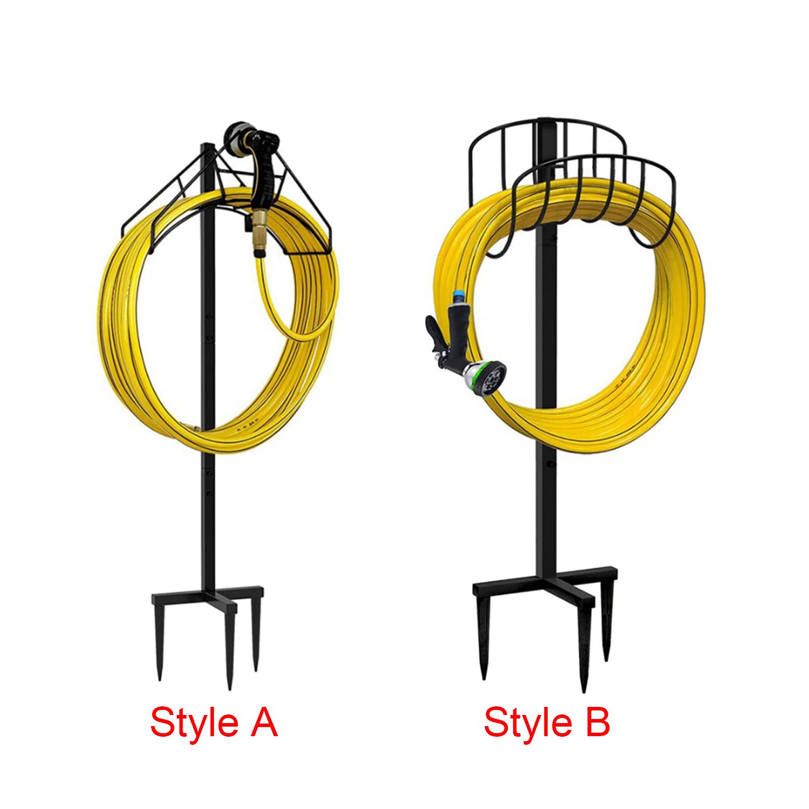 Metal Water Pipe Storage Stand Rack Garden Hose Reel Holder for Lawn Garden