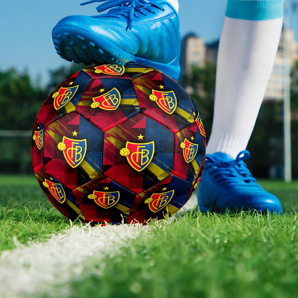 FC Basel 1893 Pallone da Calcetto Indoor Taglia 5 Colorato Per Tutte le Età Cucito a Macchina PVC Pronto per la Competizione Resistente Alta Rimbalzabilità