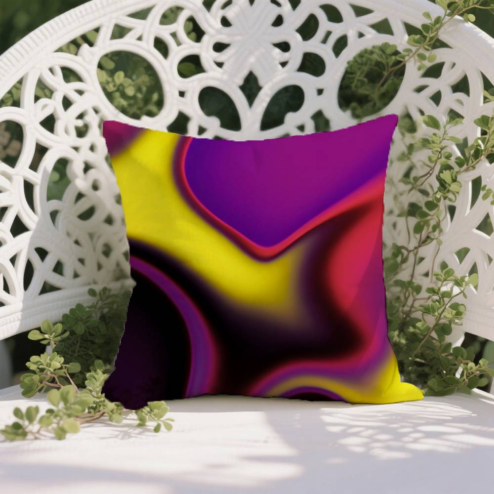 Cyberpunk Gradient Tone Pillow Case Anti-dustmite Pillowcase Invisible Zipper Silky Short Plush Sofa Cushion Cover