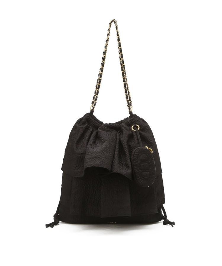 Athe Vanessabruno [Frill] Black Chain Backpack And Shoulder Bag M Aaba6E710Bk
