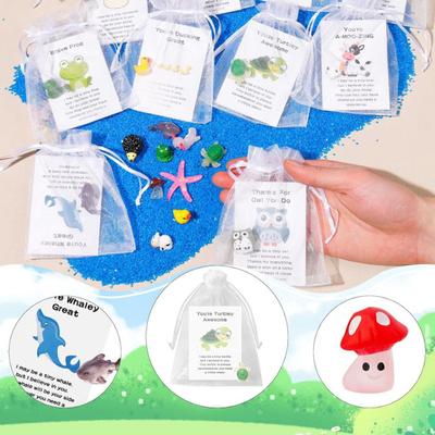 Δώρα Εκτίμησης Εργαζομένων Χονδρική για Συνεργάτες Αστεία Ρητινένια Ζωάκια με Κάρτες Ευχαριστιών Εμπνευσμένα Δωράκια Τσέπης Γραφείου