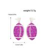 Sporty Style Double Layer Acrylic American Football Earrings for Women