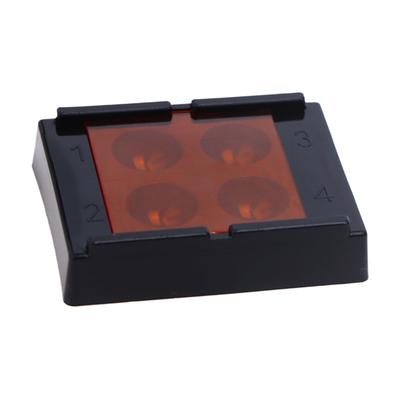 Caja de Luz para Sombras Dentales de 4 Orificios, Pocillo para Mezclar Resina Compuesta, Almacenamiento a Prueba de Luz, Estuche para Matizar Colores, Material de Dentista
