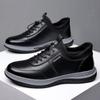 Leather shoes men's versatile trend casual shoes men's British style black leather shoes men's soft-soled outdoor sports shoes
