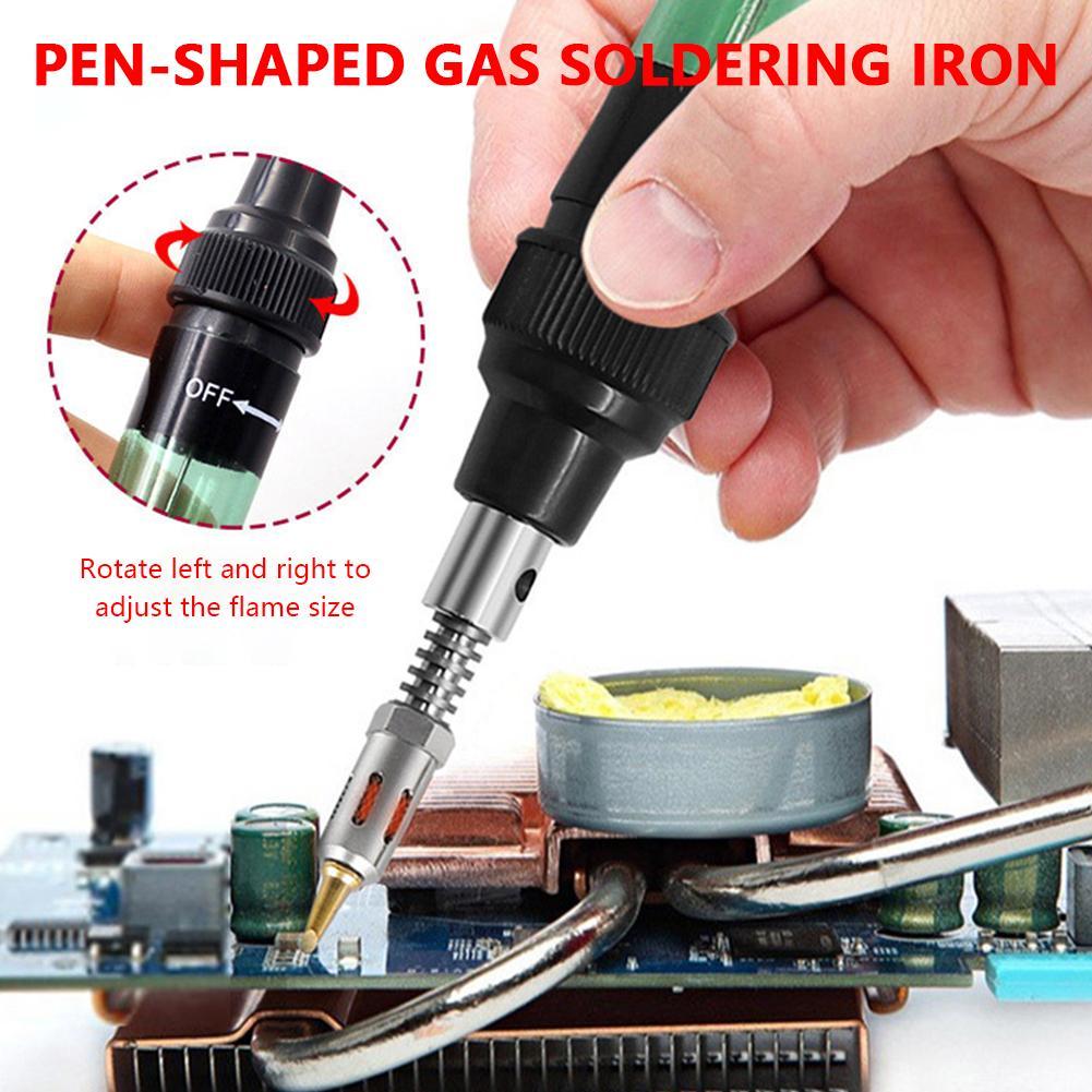 4-in-1 Pen-shaped Gas Soldering Iron,Adjustable 1300 ℃ Flame Temperature ,Portable Household Gas Soldering Iron Welding Tool