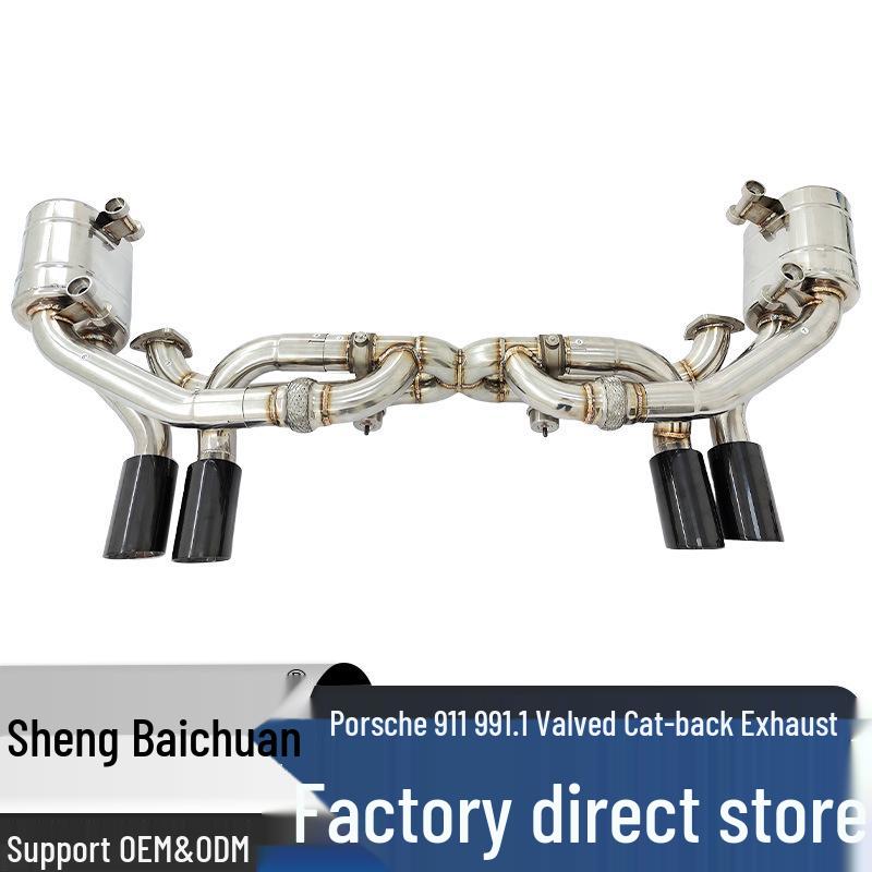 Fits Porsche 911 991.1 Carrera Targa 3.4L-3.8L with Valve Cat-back Exhaust