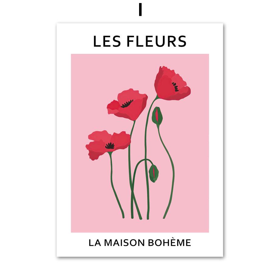 Pink Flower Market Matisse Bauhaus Fruit Wall Art Canvas Painting Nordic Posters And Prints Wall Pictures For Living Room Decor