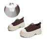 Foam sole leather muffin shoes 2025 autumn platform dad shoes casual height-increasing shoes women's little white shoes fashion women's shoes