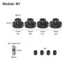 uxcell M1 Mod1 Pinion Gear Set, 5mm Shaft, 19T, 20T, 21T, 22T Motor Gear, Hardened Steel Pinion Gear with 3.17mm Coupler for RC Car (4 Pieces)