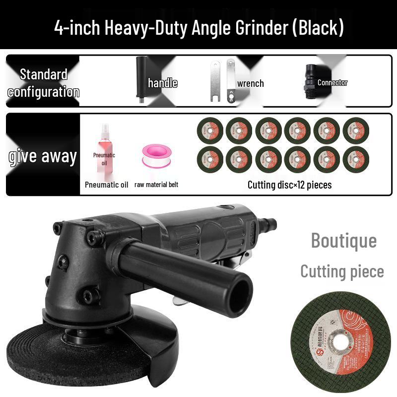 4" Pneumatic Angle Grinder, 5" Industrial-Grade Multipurpose Air-Powered Polisher & Cutter.