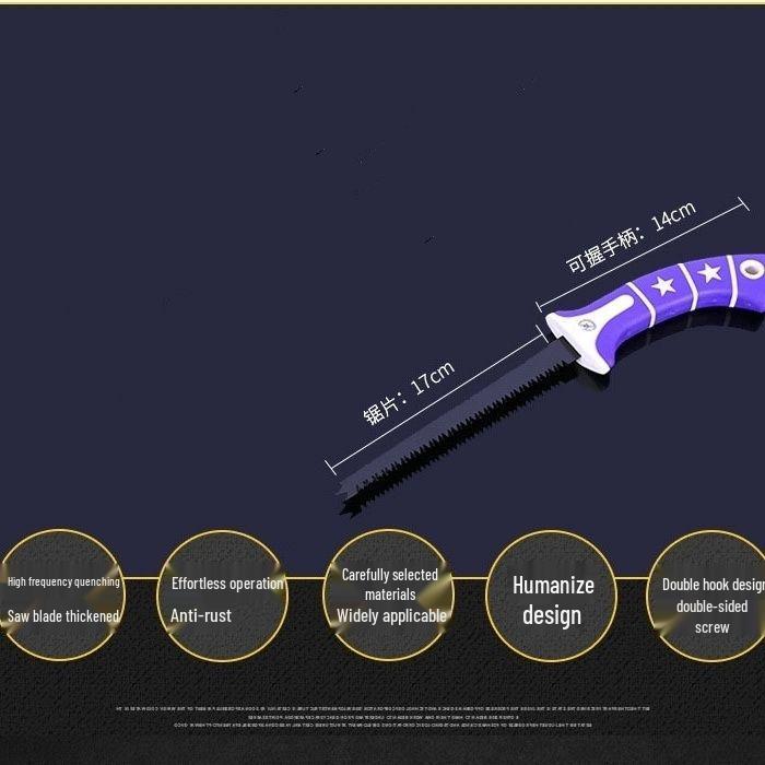 Fine Tooth Garden Pruning Saw - Handheld Woodworking & Fruit Tree Tool