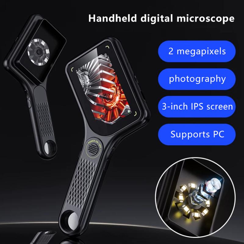 Digital Microscope Handheld 3.0 Inch Ips Color Screen Autofocus 2Mp Coin Video Microscopes 500X Magnification For Jewelry Watch