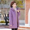XueZhongFei Women's 2025 Mid-Length Loose Stand Collar Down Coat