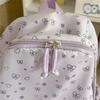 Cute Heart and Bow Print School Backpack with Front Pocket Top Handle Casual Daypack for Girls Students
