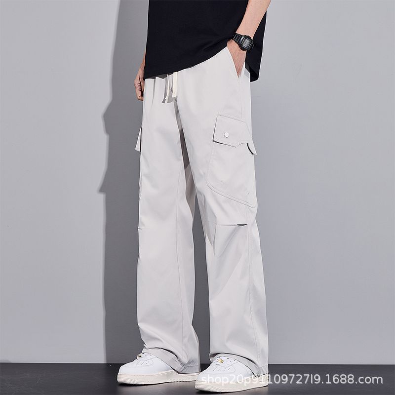 

Брюки парашютисты в стиле ретро для мужчин и женщин, новые тонкие свободные повседневные брюки карго на раннюю осень 4XL абрикосовый