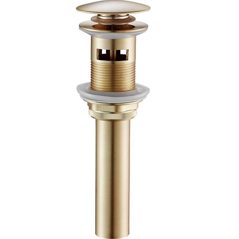 Brushed Gold/Gold/Rose Gold/Black Brass Bathroom Basin Waste Pop Up Drain Bathroom Vessel Sink Drain Strainer Bath Accessories