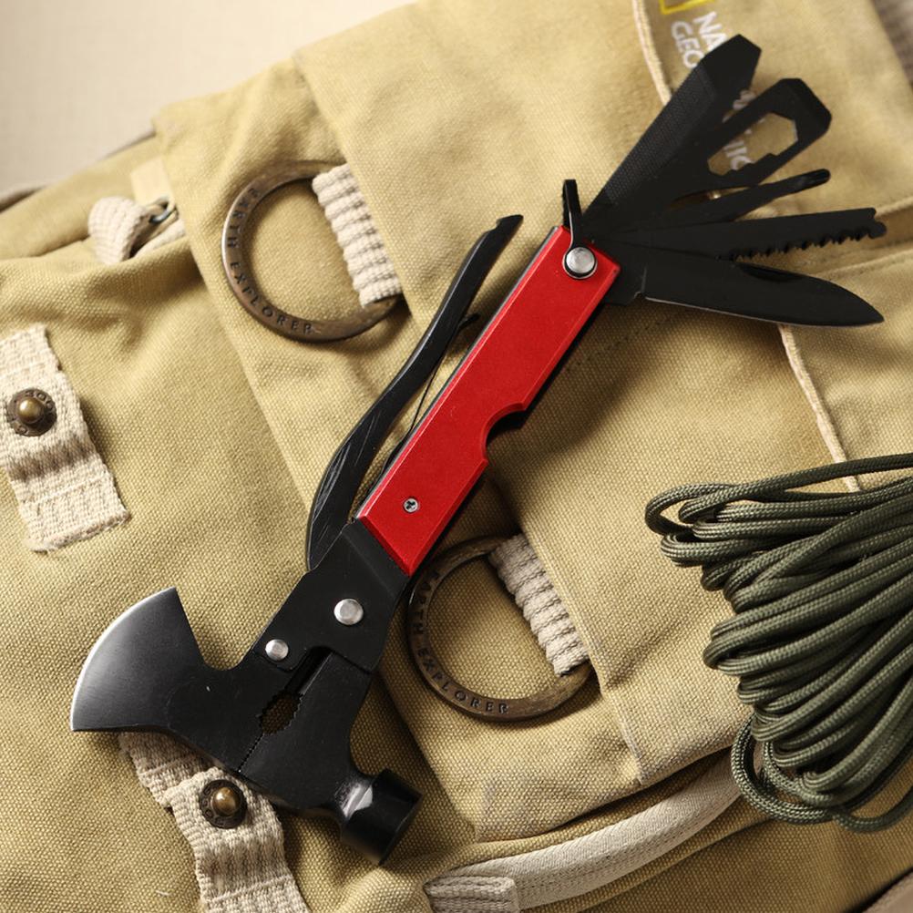Multifunctional Tactical Axe Hammer Stainless Steel Outdoor Survival Tool MT 6057R