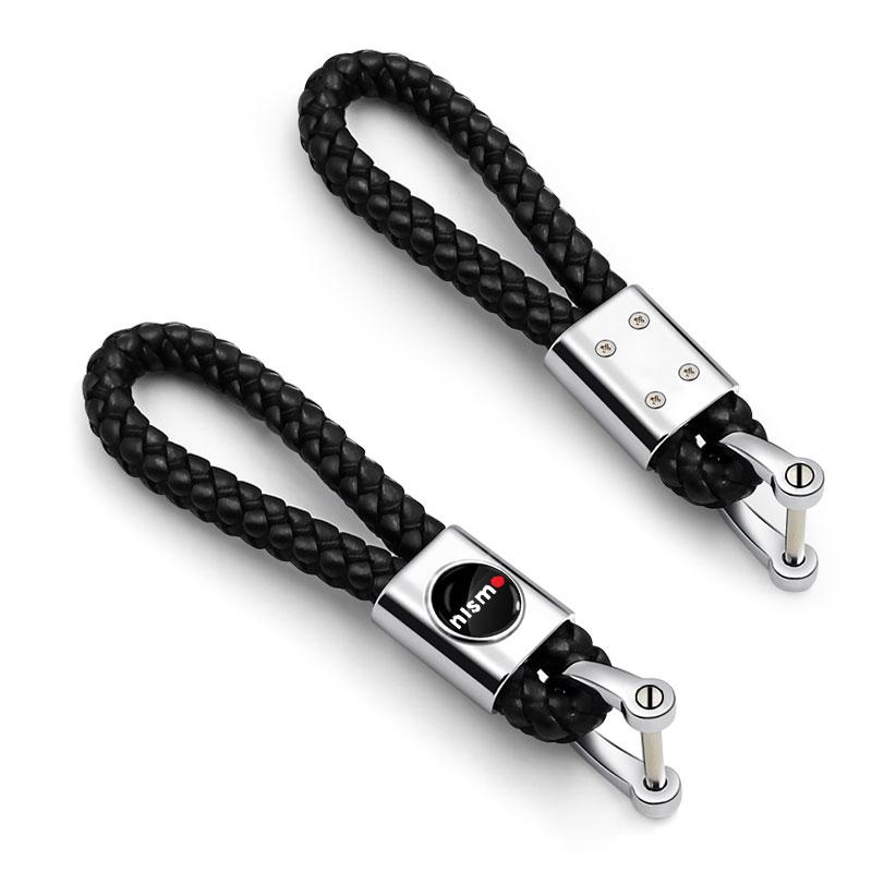 1Pcs Car Key Chain Key Ring Key Lanyard Car Emblem Styling For Nissan Nismo Tiida Sylphy Teana X Trail T30 T32 Almera Qashqai J10 J11