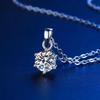 Ein-Karat im Labor gezüchteter Diamant-Halskette - Anhänger mit sechs Krappen, Ideales Valentinstagsgeschenk