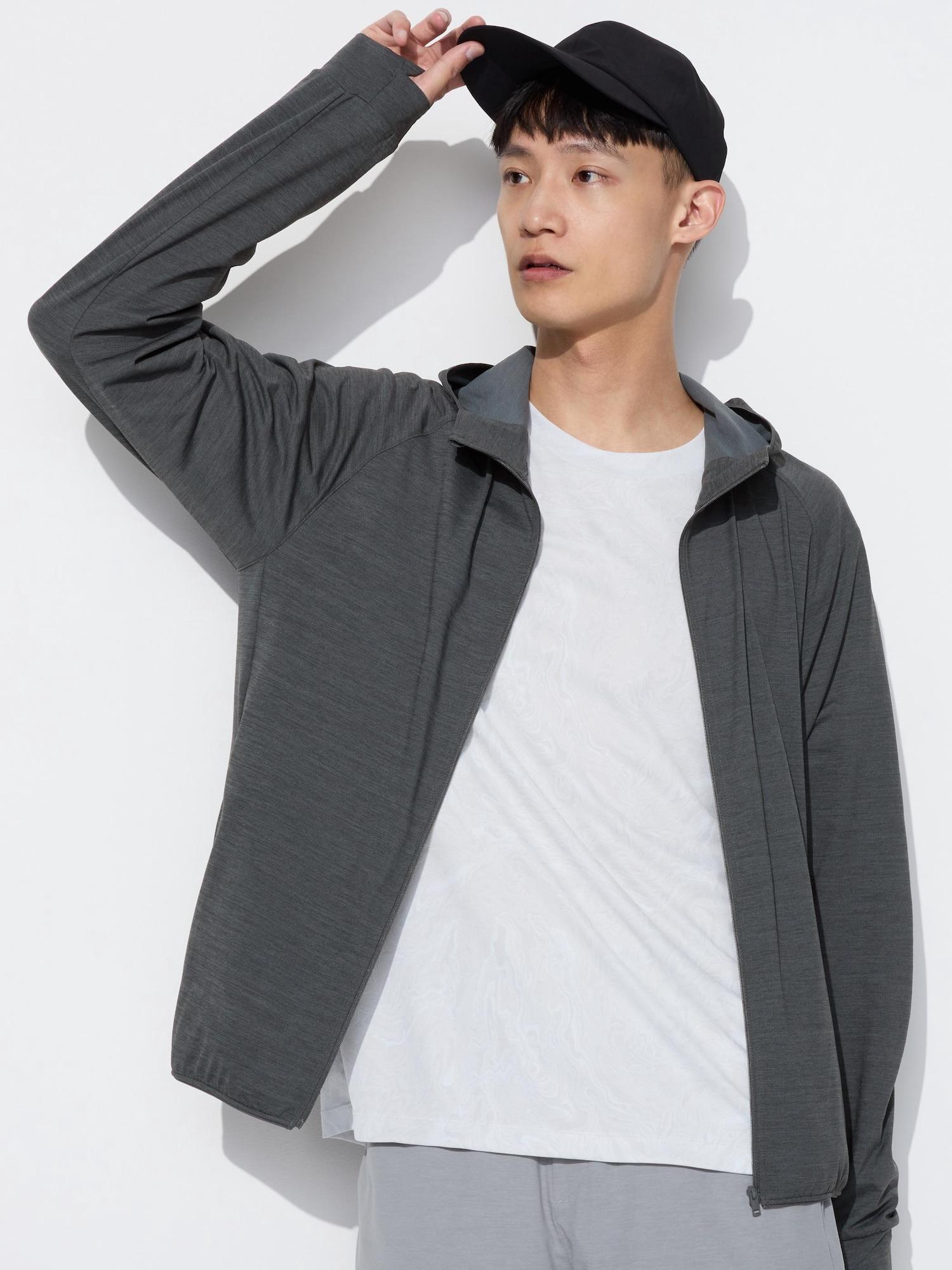 

Uniqlo Japan Ultra Stretch Dry Ex Толстовка с капюшоном на молнии с длинным рукавом 08 DARK GRAY/XL