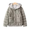 Winter new light and thin pressed glue fashion hooded down jacket women's short warm white duck down jacket
