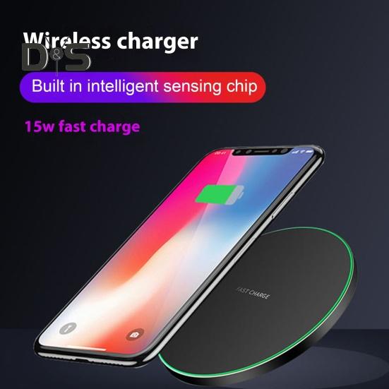 Wireless Charger for Apple 13 12 15 16 Pro Xs Max Mini X Xr 15W Fast Charging Pad Universal Smartphone Wireless Charger for Samsung S22 S21 S8 S9 S10