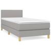 Maison Exclusive - Sommier à lattes de lit avec matelas Gris clair 90x200 cm Tissu