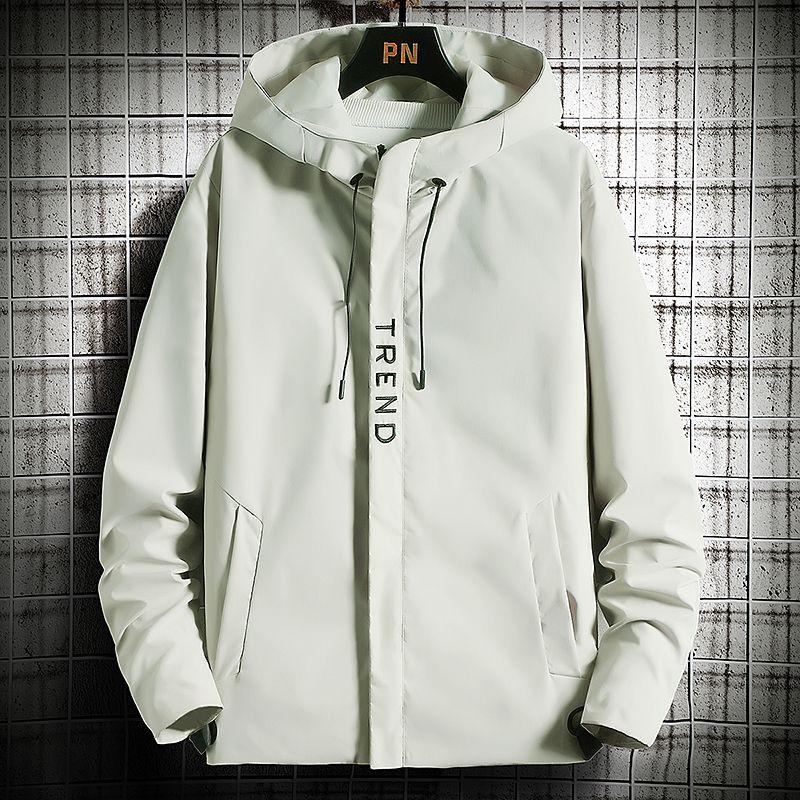 Sports and Leisure Jacket Loose Jacket Spring and Autumn Men's Jacket Youth Solid Color Hooded