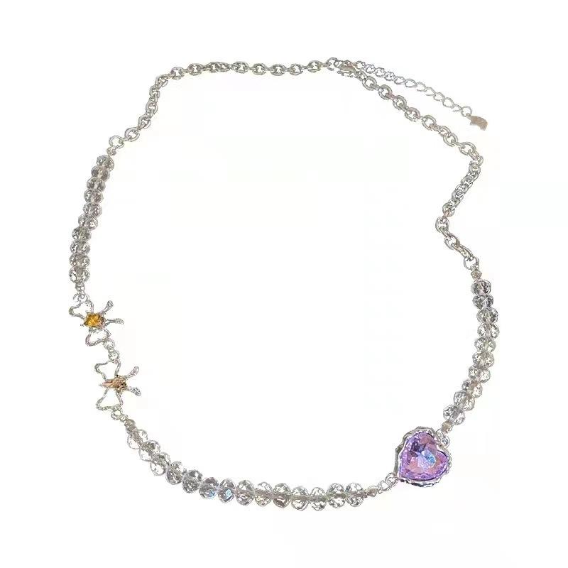 

Ожерелье из бисера с бантом «Любовь», женское ожерелье с высоким темпераментом, универсальная цепочка на ключицу, цепочка на шею холодного ветра, женская