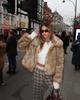 Stylish Women's Casual One-Piece Leather & Fur Jacket