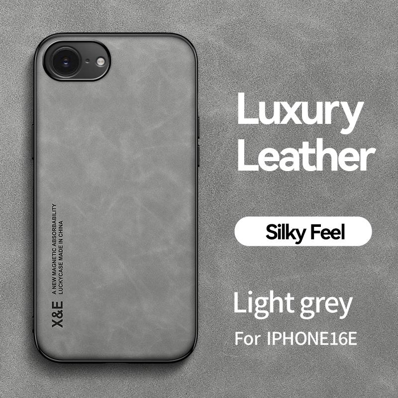 Light Luxury Sheepskin Phone Case For iPhone 16E With Magnetic Suction-Soft TPU Silicone Phone Case