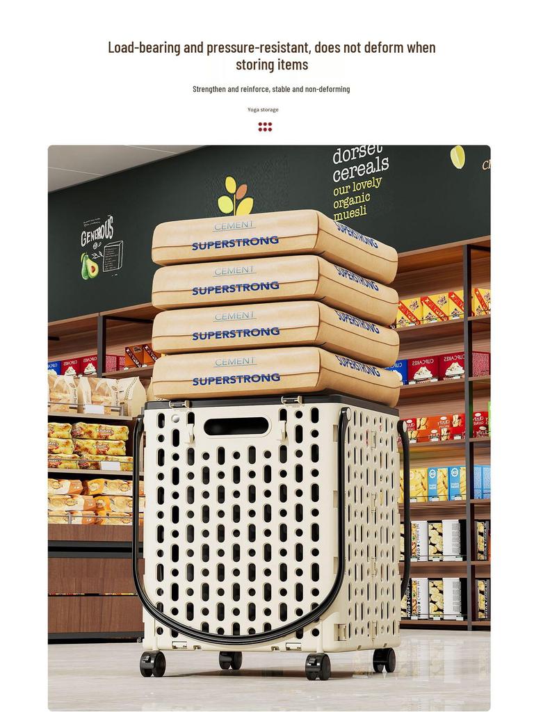 Foldable Multi-Functional Handcart: Compact Trailer for Shopping, Vegetables, and Express Pickups