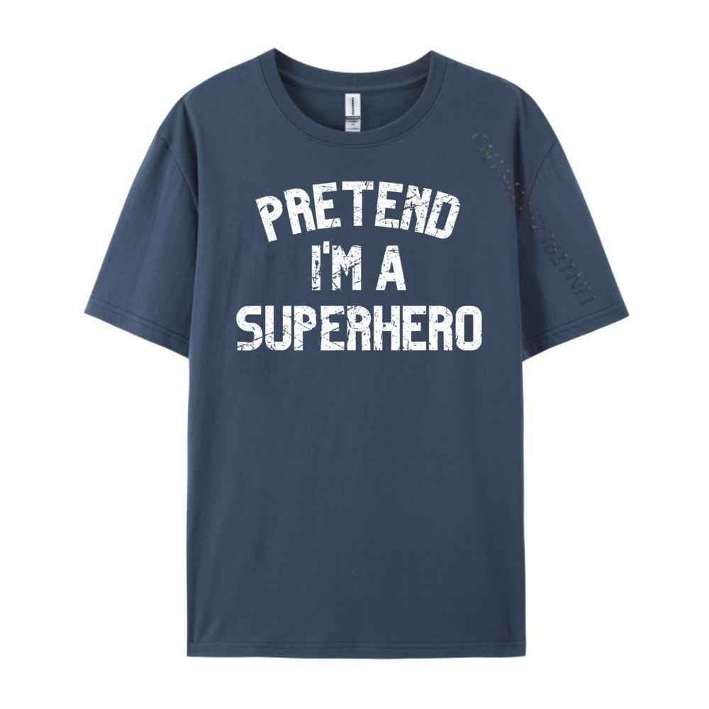 Pretend I M A Superhero Lazy Halloween Costume Party Shirts Graphic Tee Halloween Man Tops Tees Illustration