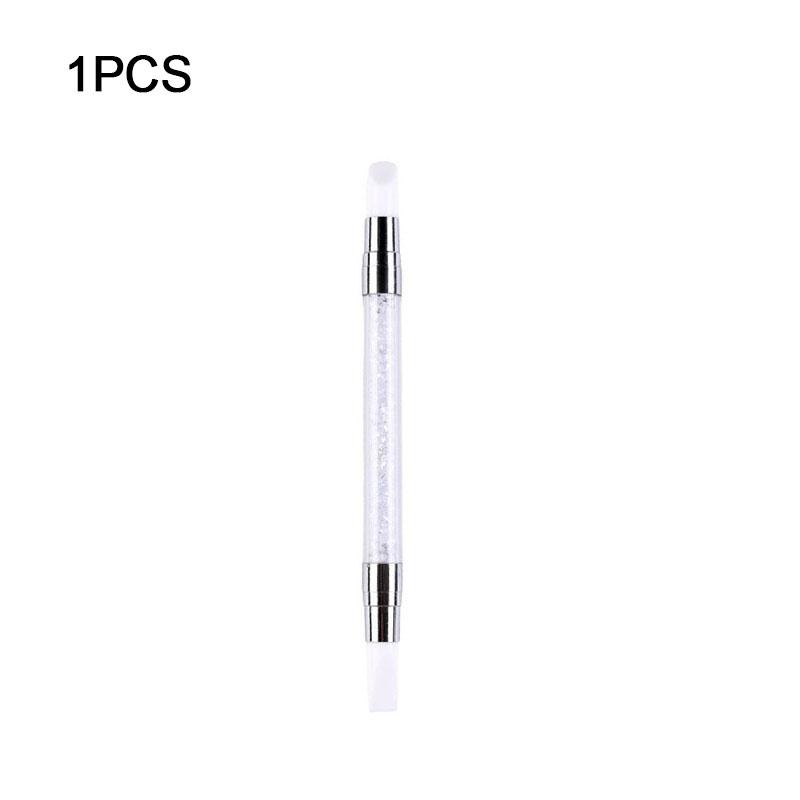 New 1/2/3PCS Dual-ended Silicone Sculpture Pen Nail Art Brushes Small Builder Gel Silicone Nail Brush Tool XJS04
