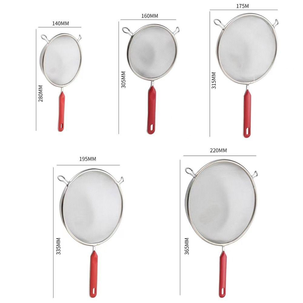 14 16 18 20 22cm Matcha-sikt Rustfritt stål Tesil Ny Finmasket sil for Kjøkken