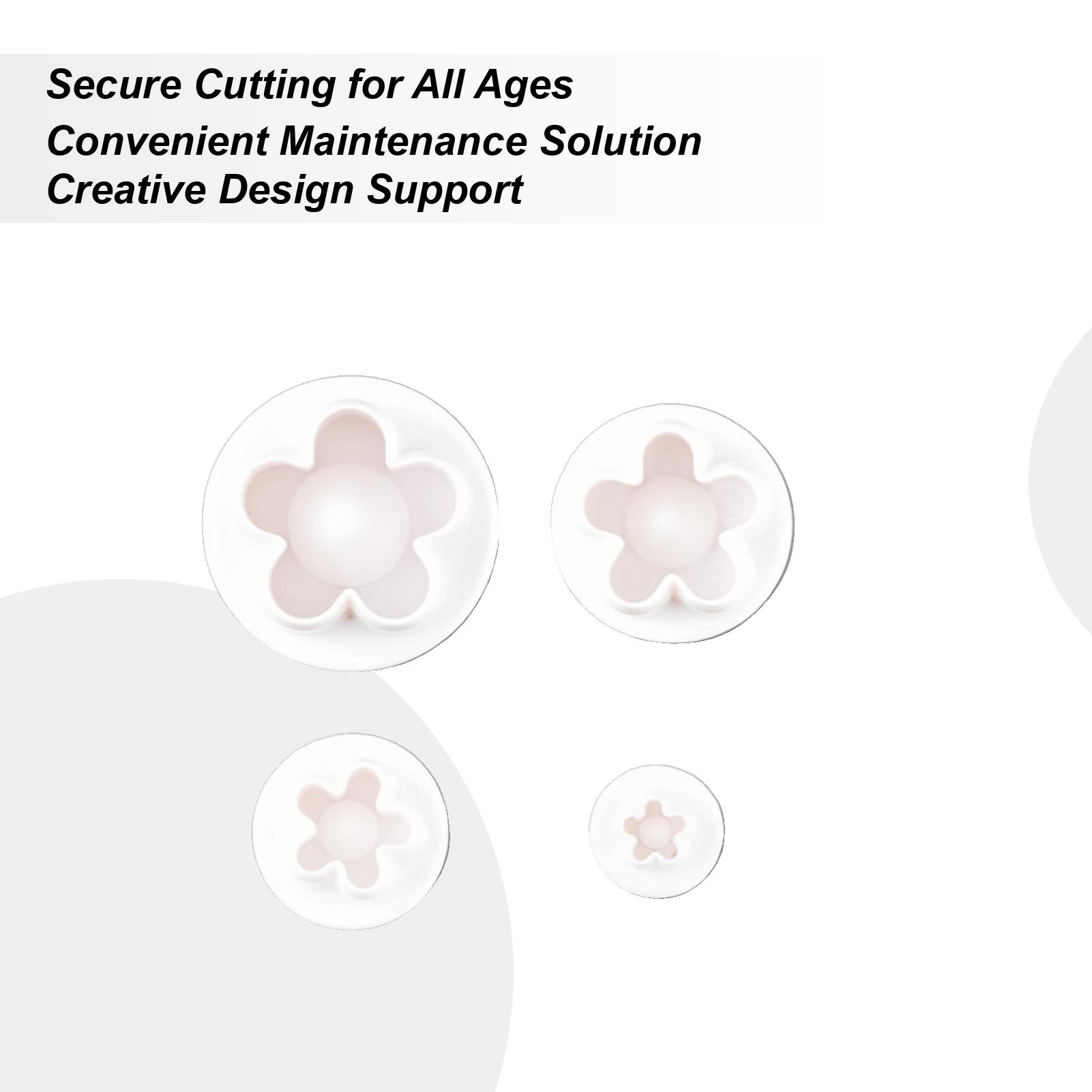 Flower Shape Fondant Cake Decorating Plunger Cutter Flower Blossom Mold Pastry Sugar Craft Cutter Mold Home Cake Tools CN