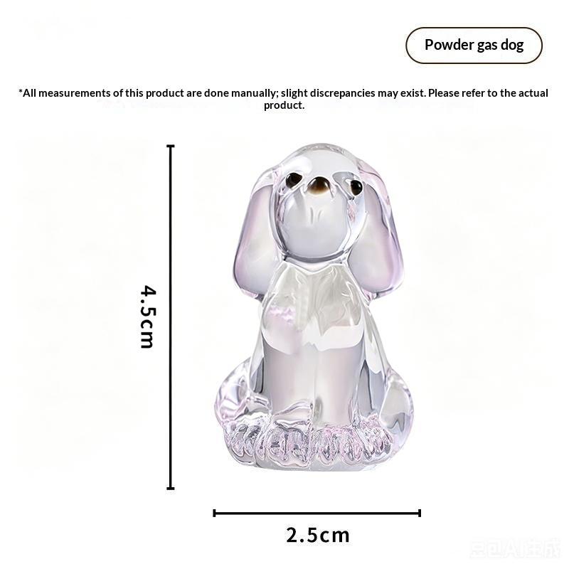Beauty Glass Art Hand Blown Mini Glass Dog Figurine Handmade Animal Ornament Cute Collectible Pet Statue For Home Decor Gifts